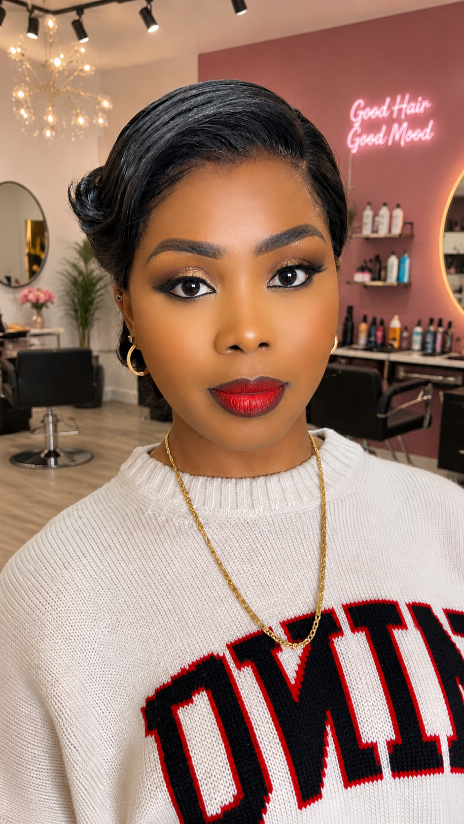 Mariette Bondey in her salon
