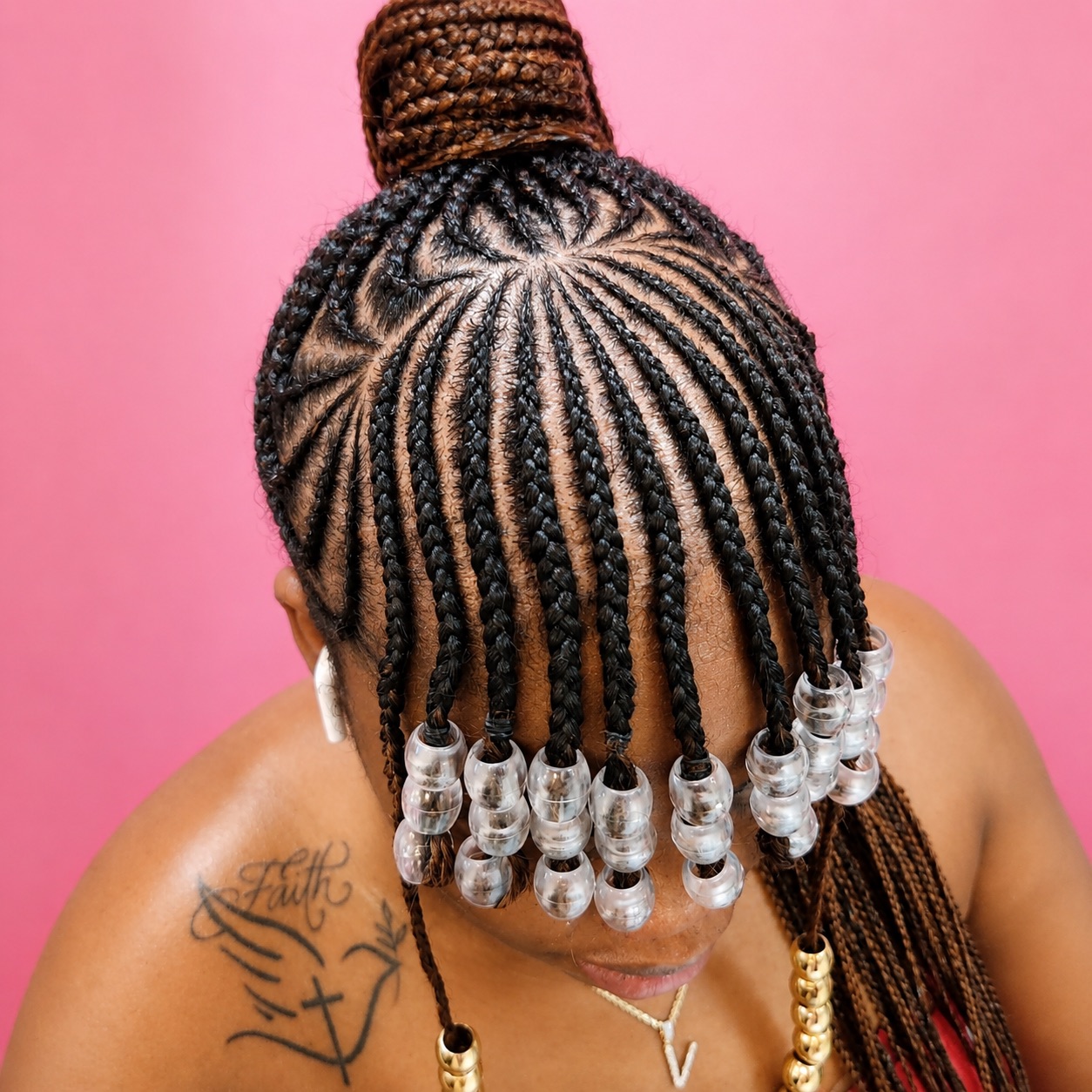 Braided hairstyle client result