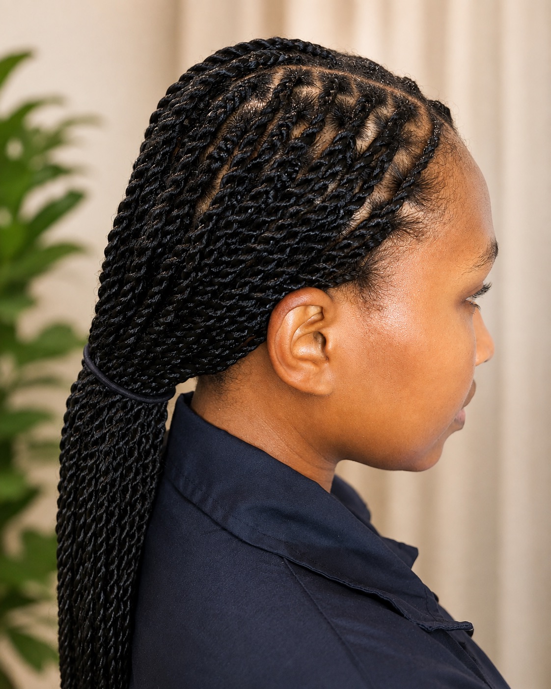 Natural hair styling client result